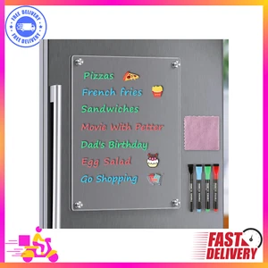 MaxGear Small Magnetic Dry Erase Board for Refrigerator, 12"X 8" Acrylic Magnet - Picture 1 of 6