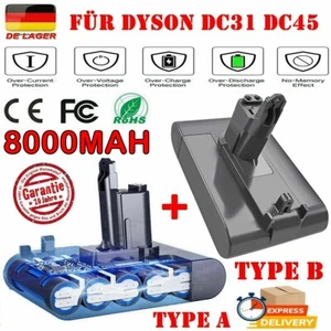 8000mAh Akku für Dyson DC30 DC31 Type B/A DC34 DC35 DC44 DC45 Animal Batterie QQ - Bild 1 von 38