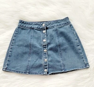 Damen Denim Jeans Minirock 25 Druckknopfleiste vorne klassisch American Girl  - Bild 1 von 7