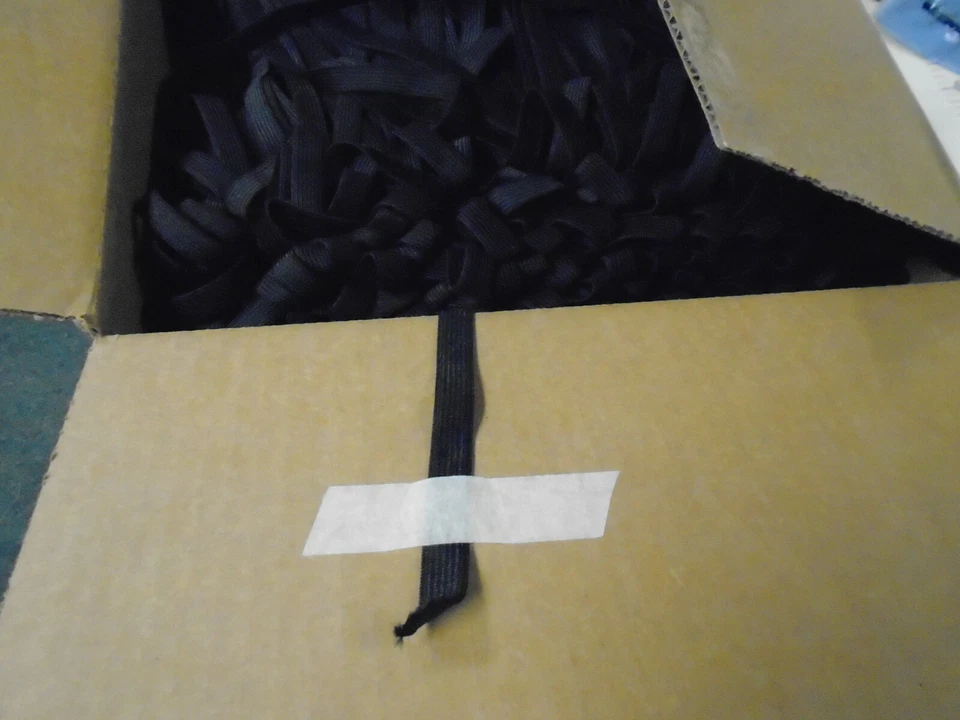 10 YARDS 1/2" FLAT BLACK ELASTIC BAND MADE IN USA CALLIE-26 - Image 1 of 1