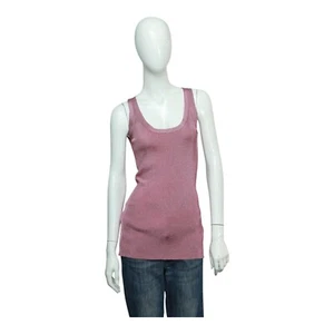 Gucci  Sleeveless Sweater V-neck Cami Top Metallic Fuschia Viacose Polyester S - Picture 1 of 5