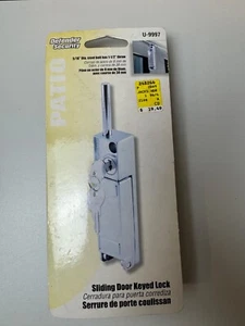 DEFENDER SECURITY U-9997 Sliding Door Keyed Lock PATIO 5/16" Dia Steel Bolt - Picture 1 of 3