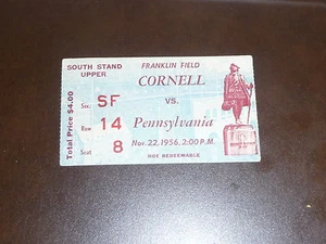 1956 CORNELL AT PENNSYLVANIA COLLEGE FOOTBALL TICKET STUB - Picture 1 of 1