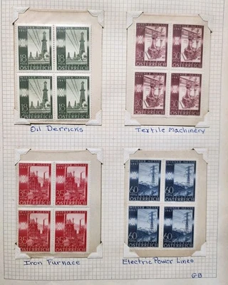 Multi Block Of 4 Stamp Collection In Binder. 292 Stamps 73 Blocks. - Image 1 of 4