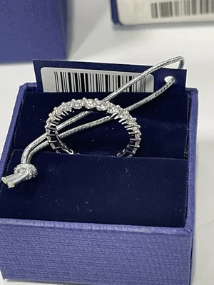 Кольцо Swarovski Vittore XL белое с родиевым покрытием, размер 58 - Изображение 1 из 4