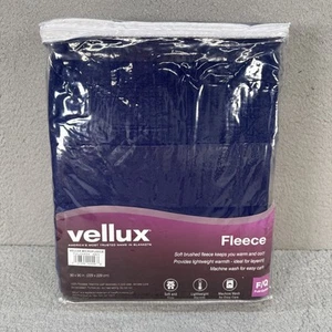 Vellux Microfleece Blanket, Full/Queen NAVY 90โ X 90โ Soft 100% Polyester ๐ - Picture 1 of 4