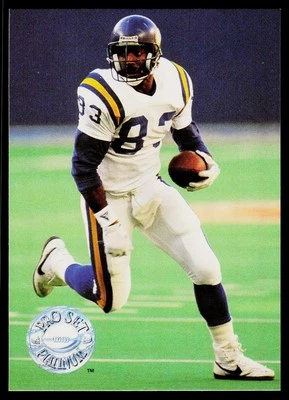 Steve Jordan, 1991 Pro Set Platinum, #225, Minnesota Vikings, - Image 1 of 2