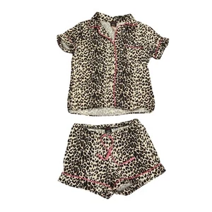 Bed head neiman Marcus cheetah print Short pajama set large - Picture 1 of 8
