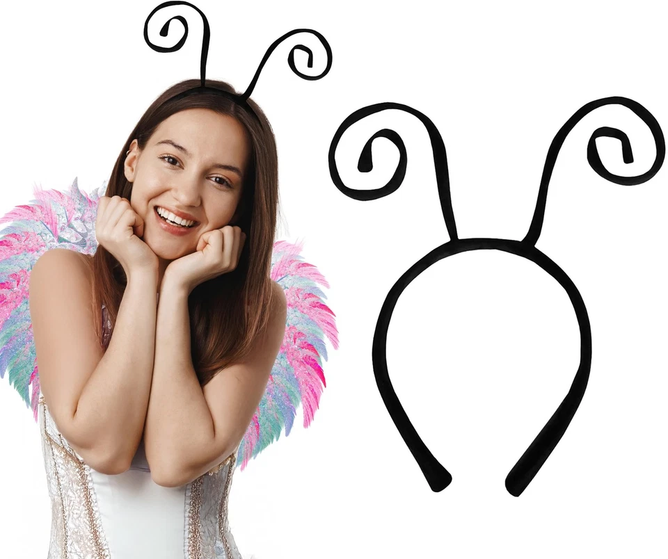 Diadema antena insecto terciopelo negro Ladybug abeja insecto banda para el pelo accesorio de disfraz Foto 1 de 4