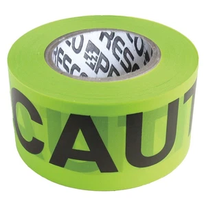 PRESCO PRODUCTS CO B3530LG16-200 Barricade Tape,Lime Glo/Blk,500ft x 3In PK 6 - Picture 1 of 1