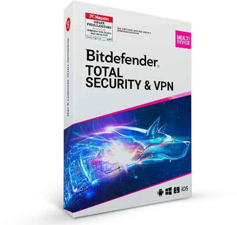Bitdefender Total Security + unlimmited VPN 2025, 10 Geräte, 2 Jahre, Download - Bild 1 von 1