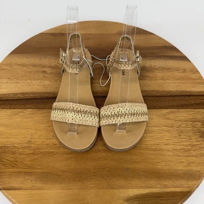 New Big Kids Steve Madden Lyza Brown Woven Strappy Casual Sandals Size 2 Y NWOB - Image 1 of 4