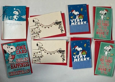 Hallmark Snoopy Christmas Card Lot - Image 1 of 4