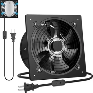 25*25cm Exhaust Fan Ventilation Extractor Fan 110V Wall-Mounted Blower Duct Fan - Picture 1 of 13