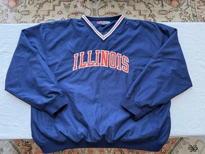 Vintage Illinois Pullover Sweatshirt - Navy Blue, Mens XL - Picture 1 of 5