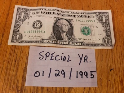 $1 2017/E01291995A/Fancy Note/Anniversary/Birthday/Death Note/January 29, 1995 - Image 1 of 4