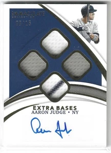 Panini Immaculate Collection 2021 Aaron Judge bases adicionales parche cuádruple automático/15 SP - Imagen 1 de 2