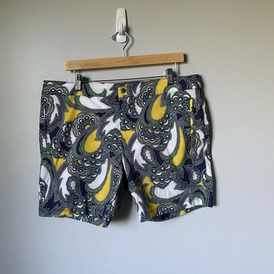 Bañador corto MR TURK estampado cachemir azul, verde, amarillo para hombre talla 36 Foto 1 de 4