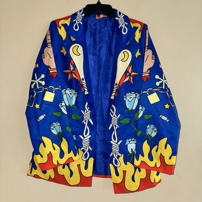 Harley Quinn Blue Birds Of Prey Blazer Jacket Cosplay Studio Size XL - Image 1 of 4