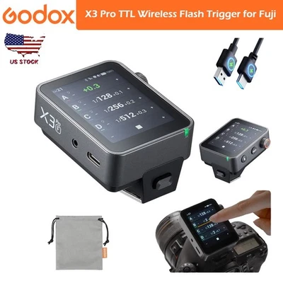 Godox X3 Pro F Pantalla Táctil TTL Flash Disparador para Fuji 2.4G Pantalla LCD Inalámbrica Foto 1 de 4