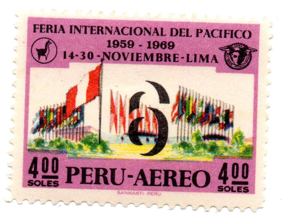 International Pacific Fair, Version 6, Lima, Perú 1969, S/.4.00, accept offers - Image 1 of 1