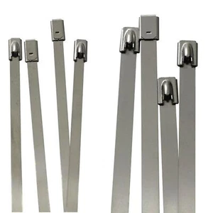 Edelstahl Kabelbinder 4,6mm 7,9mm Metall bis 500°C 46kg 114kg Zugfestigkeit - Picture 1 of 12