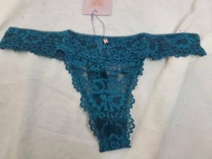Savage X Fenty By Rihanna Undie Forest Green Lace Thongs Asst Sizes NEW 2 PAIR - Picture 1 of 3