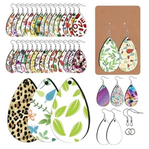 250 Pcs Sublimation Blank Teardrop Earrings DIY Craft for Christmas Halloween - Picture 1 of 8
