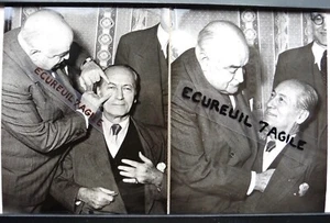 2 Pressefoto 1951 Maurice DEKOBRA Schriftsteller und DR PAUL Kriminalroman Q195 - Bild 1 von 2