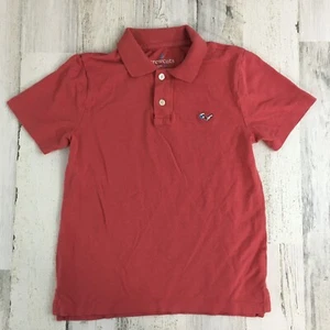 Crewcuts Boys Pique Short Sleeve Polo Shirt 10 Red Cotton 3D Glasses - Picture 1 of 13