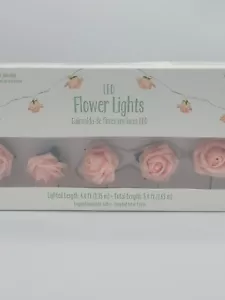 10 LED Rose Flower Lights String Fairy Wedding Christmas Party Garden Decor US - Picture 1 of 4