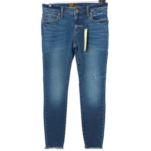 Kut From The Kloth Jeans Ankle Skinny Mid Rise 6 Stretch Distressed Fransen Saum - Bild 1 von 13