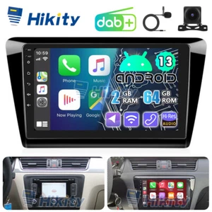 DAB+ CarPlay 2+64GB Android Radio GPS Navi WiFi Cámara Para Skoda Rapid Spaceback - Imagen 1 de 15