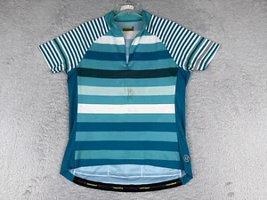 Novara Cycling Jersey Women Large Blue Short Sleeve 1/4 Zip Polyester Pockets - Picture 1 of 14