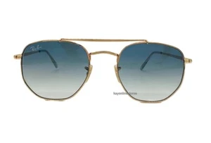 Ray Ban The Marshal II Gold 3648-M Gradient Classic Unisex Sunglasses 001/3F 3F - Picture 1 of 5