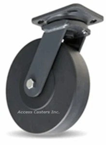 S-WH-8NYB 8" x 2" Hamilton Swivel Plate Caster, Cast Nylon Wheel, 2000 lbs Cap - Picture 1 of 2