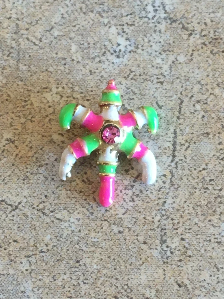 Origami Owl  ~ Pink and Green Star Piñata with Crystal Charm ~ NEW - Image 1 of 1