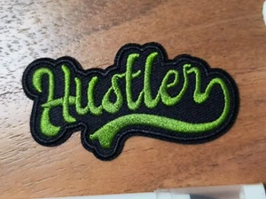 Hustler Patch Chasing Success And Never Back Down Embroidered Iron On 1.5x3" - Picture 1 of 3