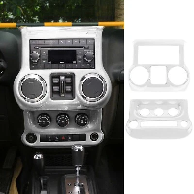 Kits de molduras de ventilación de aire de cubierta de panel de control de consola central para Jeep Wrangler JK 11-18 Foto 1 de 4