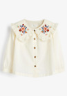 Next Baby Kids Girls Embroidered Buttondown Top Easter Ivory 6 Month NWT 226380