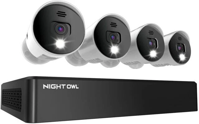 Night Owl UHD 1TB HDD 8 Channel Bluetooth Camera System - White (WM-BTD881-4LSA)