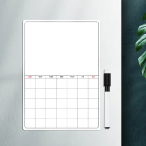 Magnetic Fridge Calendar Dry Erase Whiteboard Planner Magnetic Notepad Accessory - Picture 1 of 6