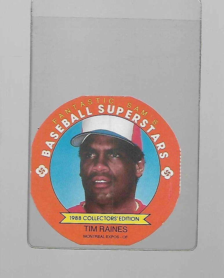 1988 FANTASTIC SAM'S BASEBALL SUPERSTARS DISC TIM RAINES - Image 1 of 1