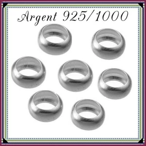 Perles rondelles lisses 8mm trou 5,6mm en Argent 925/1000 Réf: RINBE8 - Foto 1 di 1