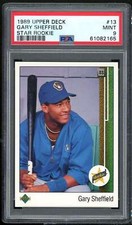 Gary Sheffield Rookie Card 1989 Upper Deck #13 PSA 9