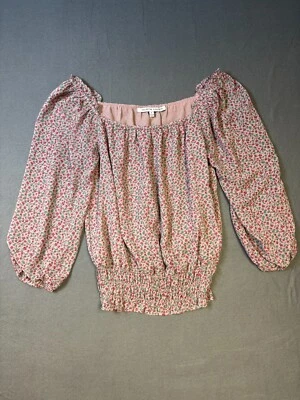 Blusa floral de poliéster talla pequeña Collective Concepts con hombros descubiertos para mujer Foto 1 de 4