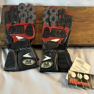 Rs Sports Racing Reflex Motorcycle Gloves Black Red NEW Schooler XL - Bild 1 von 7