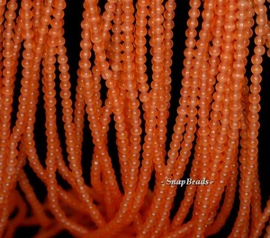 2MM CAT EYE'S GEMSTONE ORANGE ROUND 2MM LOOSE BEADS 15.5" - Picture 1 of 1