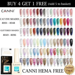 CANNI Hema Free Cat Eye Nail Gel Polish Soak Off UV LED Nail Varnish Gel - 9ml - Picture 1 of 118