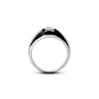 3 CT H SI1 Round Brilliant Natural Certified Diamond 950 PL. Classic Men's Ring